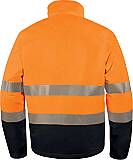 Reflexní softshellová bunda s odepínacími rukávy LULEA2HV, oranžová/nám. modrá
