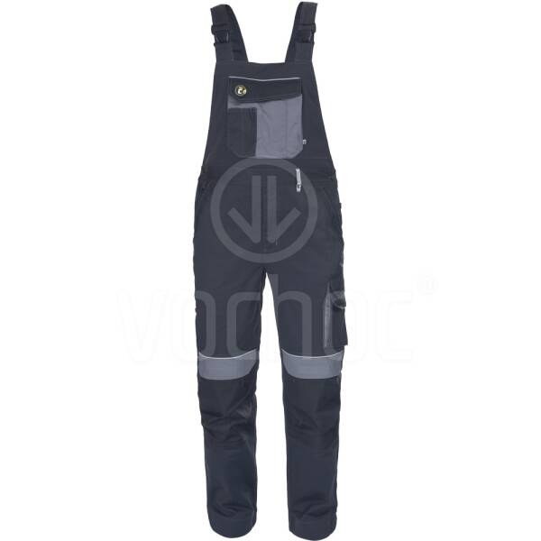 Pracovní montérkové kalhoty s laclem MAX ECO STRETCH, černá