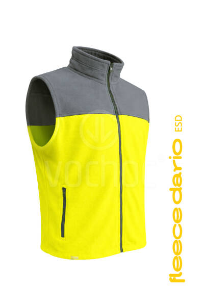 Pracovní vesta CHAMEO FLEECE ESD, žlutá/šedá