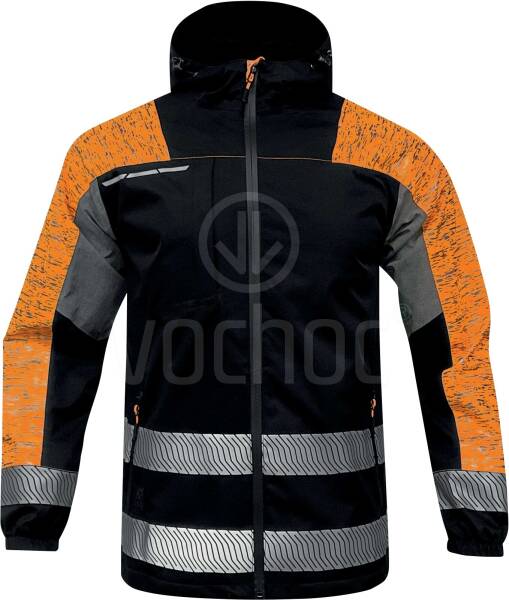 Zateplená bunda SAKOYAOR, oranžová/černá