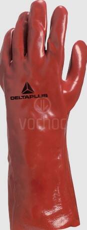 Chemické rukavice PVC7335, červené
