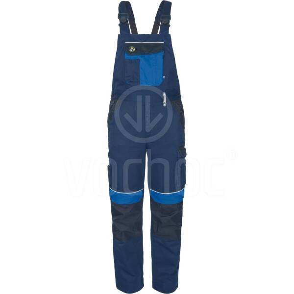 Pracovní montérkové kalhoty s laclem MAX ECO STRETCH, modrá