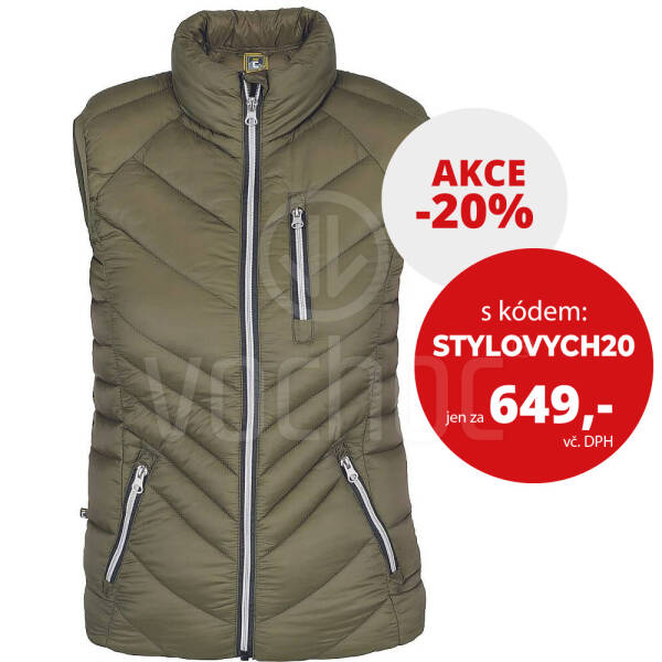 Dámská zateplená vesta L-SURE SYLVIA LADY, olivová