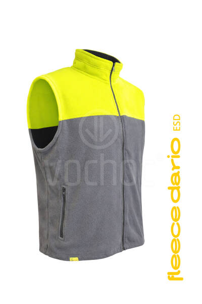 Pracovní vesta CHAMEO FLEECE ESD, šedá/žlutá